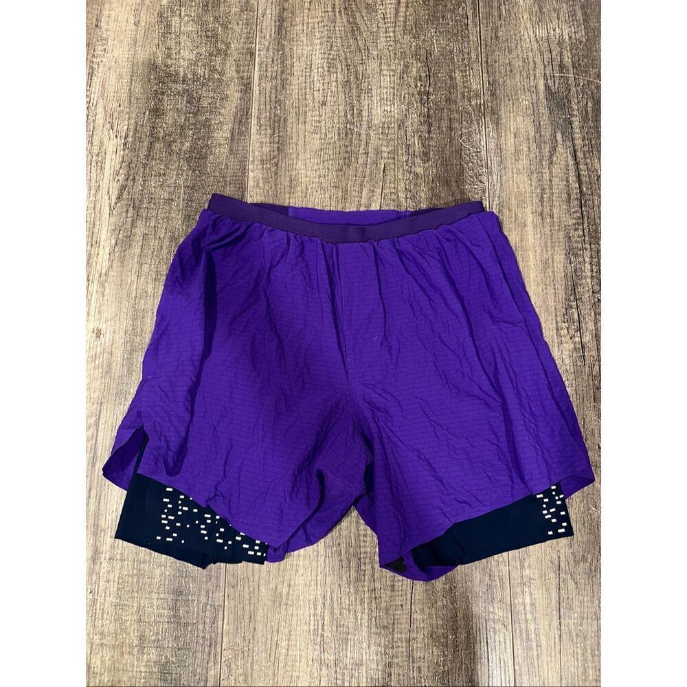Lululemon Surge Lined Short 6" *Special Edition Petrol Purple / True Navy M
